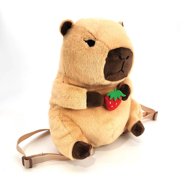 Capybara Furry Plush Backpack