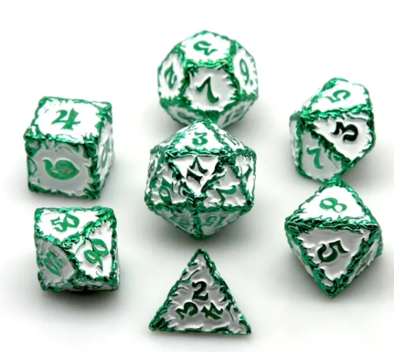 Mizuki's Hoard Grasping Vines Metal Polyhedral Dice Set