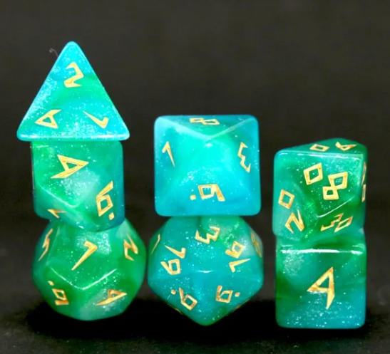 Mizuki's Hoard Leviathan Acrylic Polyhedral Dice Set