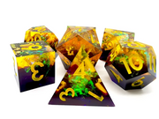 Mizuki's Hoard Star Burst Sharp Edge Resin Polyhedral Dice Set