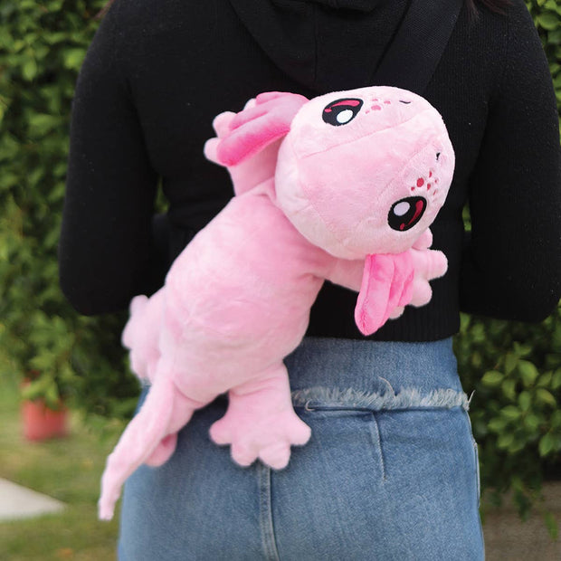 Axolotl Plush Sling Backpack