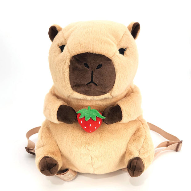 Capybara Furry Plush Backpack