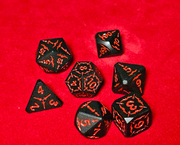 Mizuki's Hoard Ancient Metal Polyhedral Dice Set