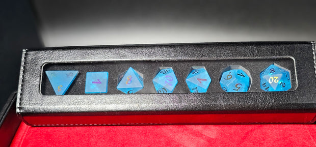 Mizuki's Hoard Misty Step Lightning Glass Polyhedral Dice Set